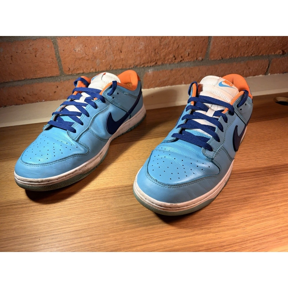 Nike Dunk Low Baltic Blue Volt Men size 12.5 HQ1538-416 100% Blue Leather Upper - Picture 3 of 16